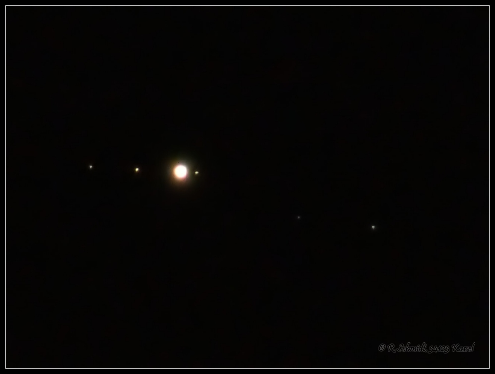 Jupiter mit 3 seiner Monde - 16.08.2008