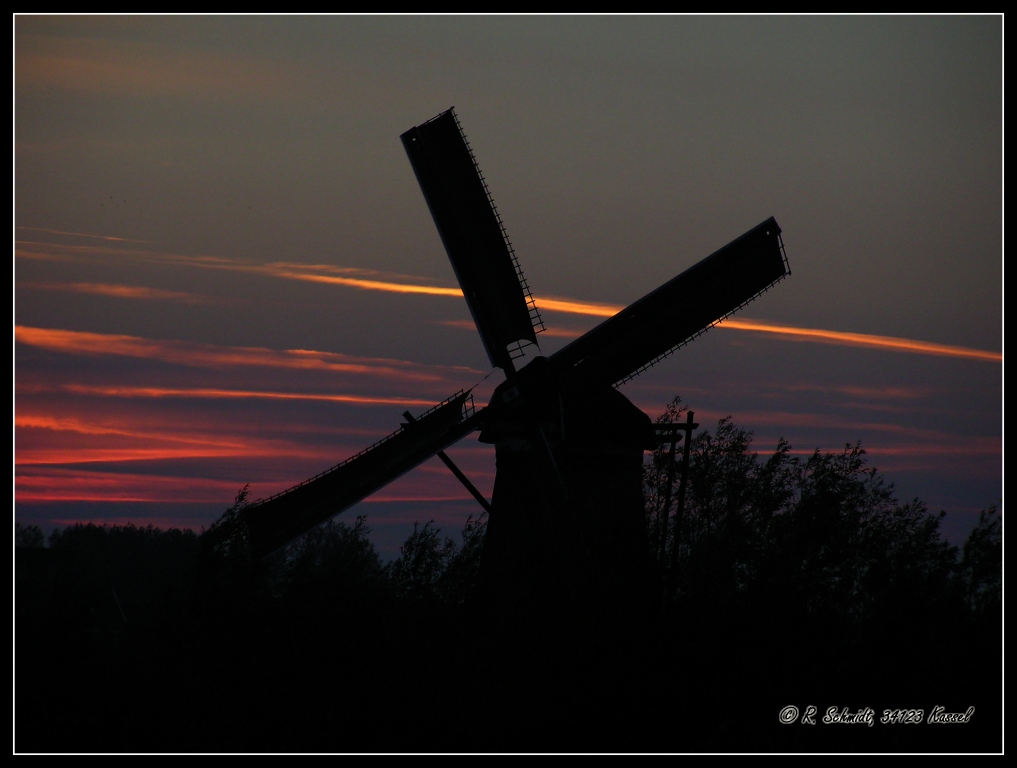 Windmuehle am Abend